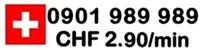 Image du numéro suisse 0901 989 989, tarif CHF 2.90 par minute. Service de conversation confidentielle Duo Convivial, accessible en Suisse 7j/7.