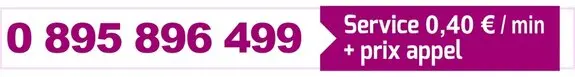 Numéro de téléphone du service Duo Convivial : 0 895 896 499, 0,40 €/min + prix appel.
